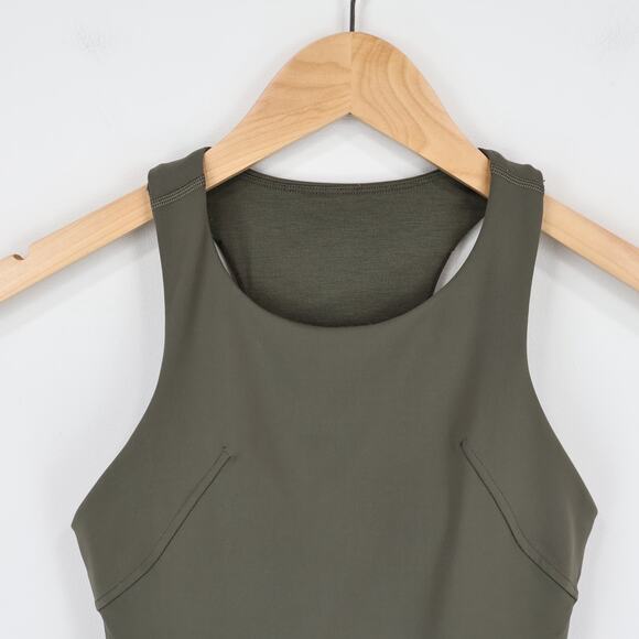 Lululemon Invigorate Training Tank Top Olive Army Green Size 4 - Picture 2 of 5